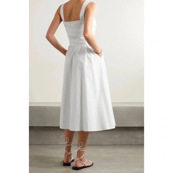 VERONICA BEARDPositano Ruched Bow Midi Dress